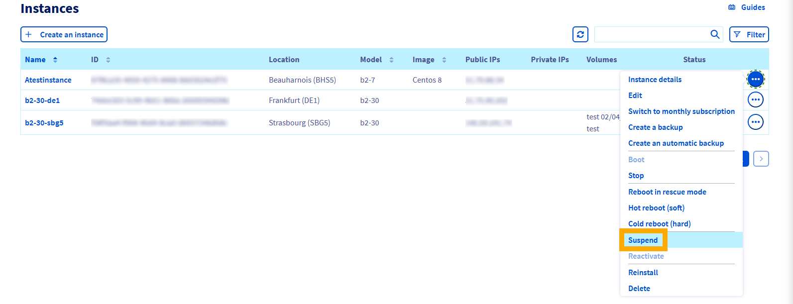 How to Shelve, Suspend, or Pause an Instance Articles