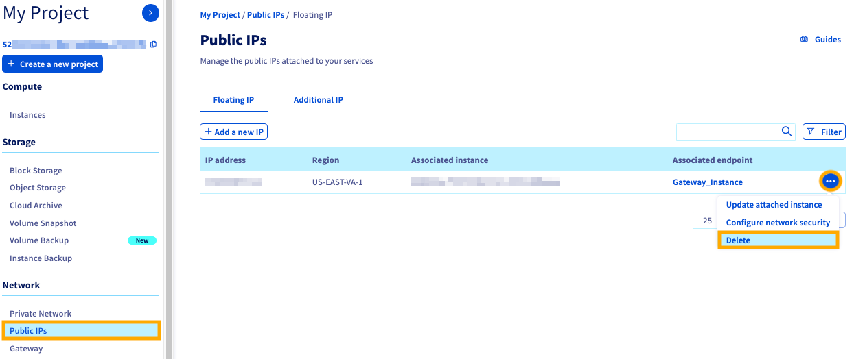 Attaching a Floating IP to a Public Cloud instance - OVHcloud