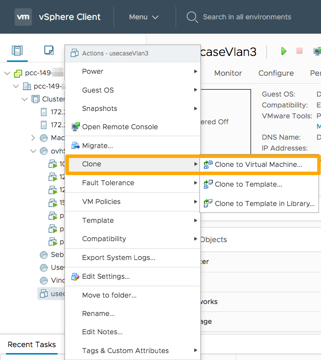 vsphere 6.5 no clone option