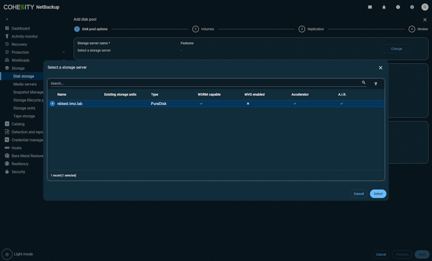 cohesity_selectMSDPserver.png